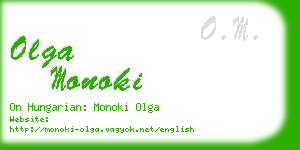 olga monoki business card